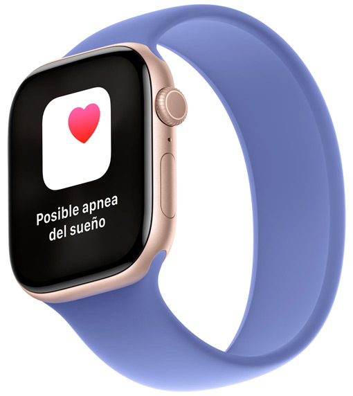 Notificación de posible apnea del sueño en un Apple Watch Series 10.