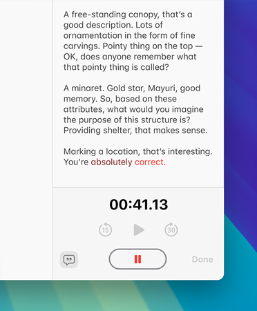 A MacBook displaying a recording app.