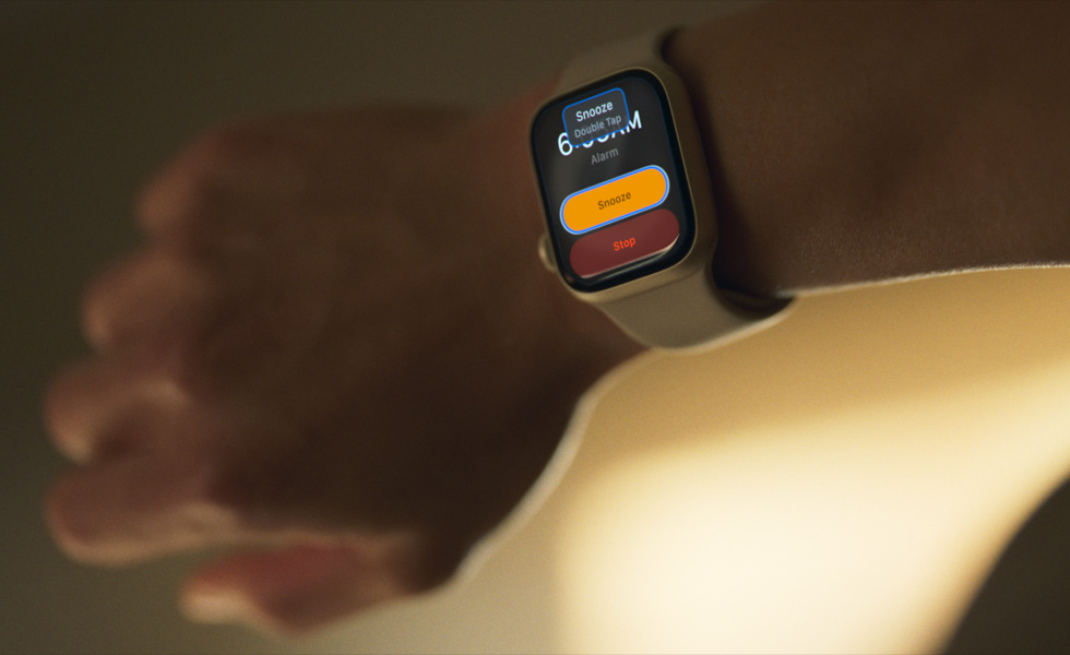 An arm with an Apple Watch. It says 