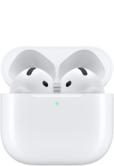AirPods 4 im geöffneten Ladecase.
