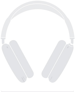 Ilustrasi AirPods Max dari depan yang memperlihatkan lebar 168,6 mm.