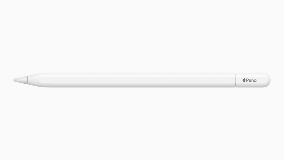 Apple Pencil (USB-C) beyaz bir arka planın önünde gösteriliyor.