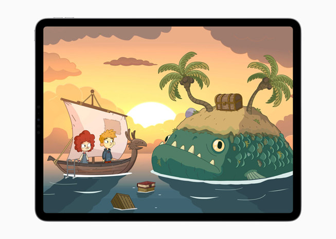 iPad Pro’da Lost in Play oyunu gösteriliyor. 