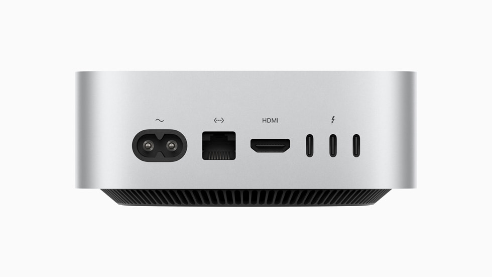 الجهة خلفية لجهاز Mac mini.
