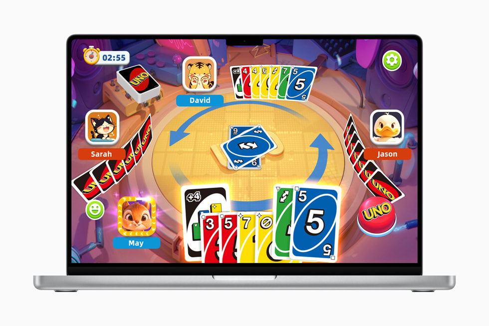Hình ảnh từ UNO: Arcade Edition của Mattel163 hiển thị trên MacBook Pro 16. 