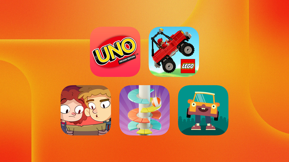 Biểu tượng đại diện cho các tựa game sắp ra mắt trên Apple Arcade ngày 5 tháng 6 năm 2025. 