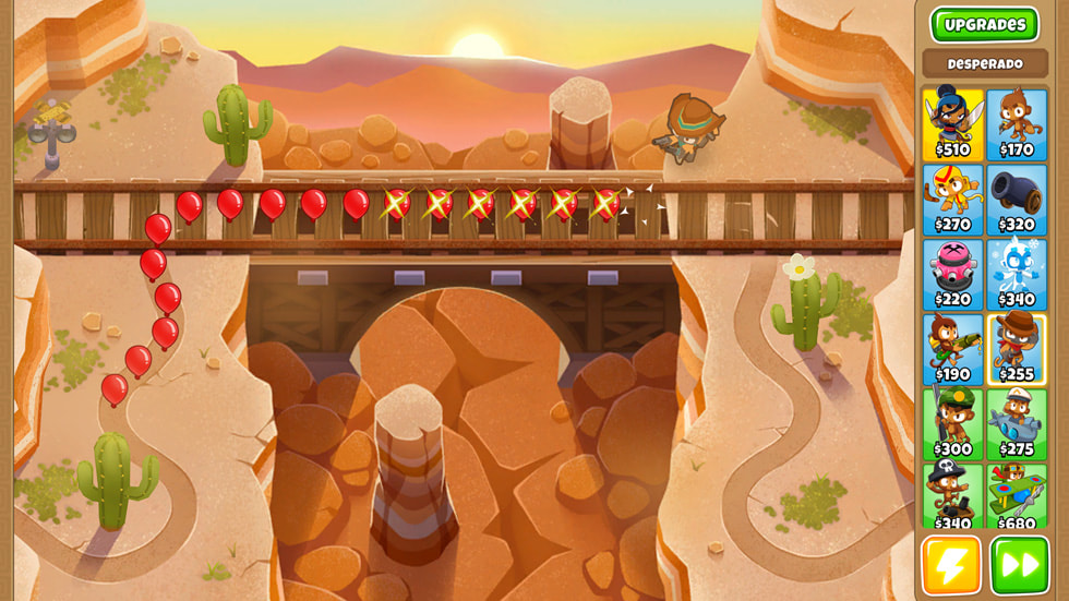 Grafik fra Bloons TD 6+ fra Ninja Kiwi.