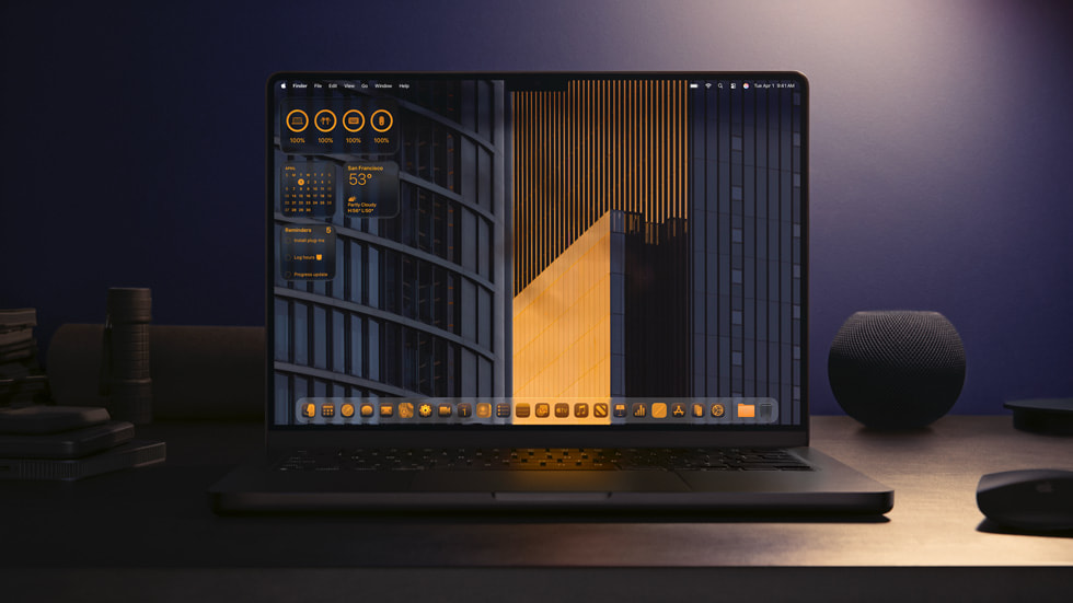 13-inch MacBook Air shows the desktop with a dark tint.