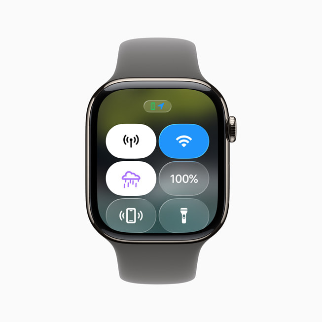 Un Apple Watch che mostra il Centro di Controllo.