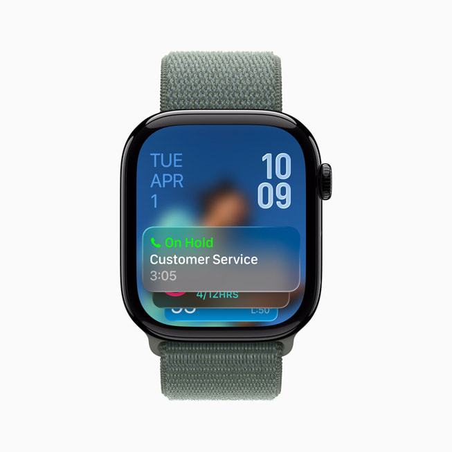 Un Apple Watch che mostra la funzione Hold Assist.